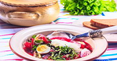 Рецепт Свекольника с ботвой холодный