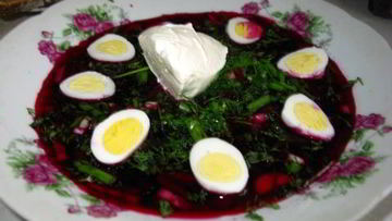 Рецепт Свекольника с ботвой