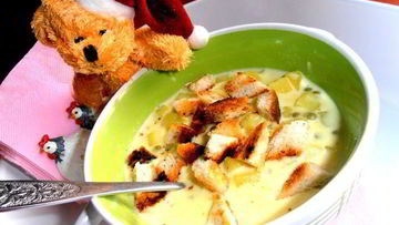 Рецепт Любимого сырного супчика сына