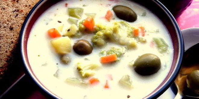 Рецепт овощного сырного супа