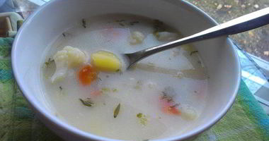 Рецепт Сырно-сливочного суп с цветной капустой