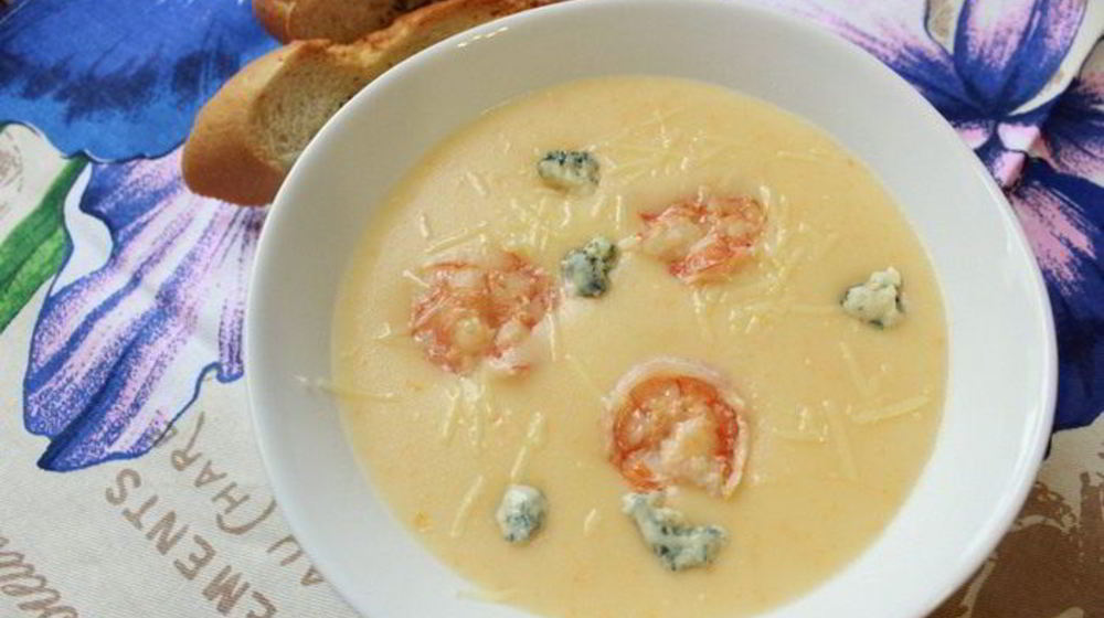 Как приготовить сырный крем-суп с креветками
