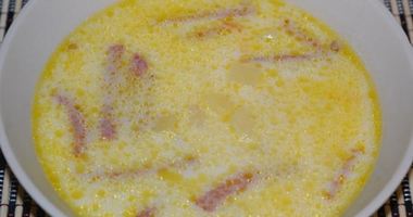 Рецепт Сырного супа из плавленого сыра с колбасой