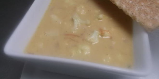 Рецепт сырного супа из цветной капусты