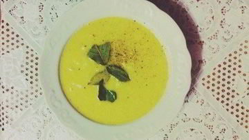 Рецепт Сырного супа-пюре с черносливом и цветной капустой