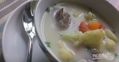 Рецепт Сырного супа с говядиной