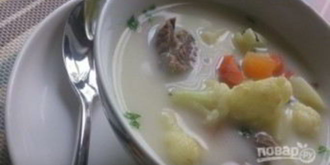 Рецепт сырного супа с говядиной