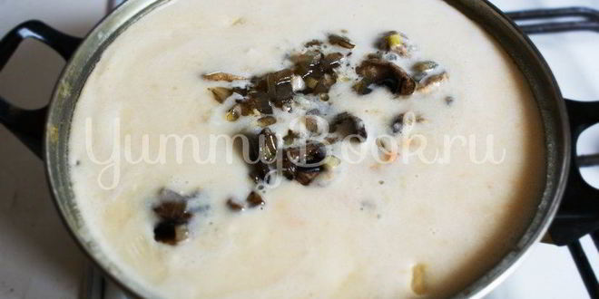 Рецепт сырного супа с грибами