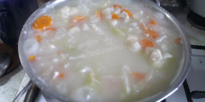 Рецепт сырного супа с капустой курицей и плавленным сыром