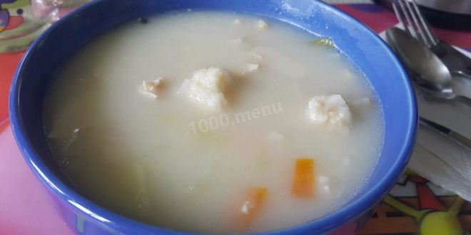 Рецепт сырного супа с капустой курицей и плавленным сыром