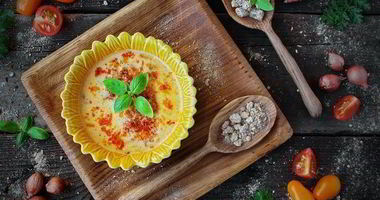 Рецепт Сырного супа с хрустящими морковными отрубями