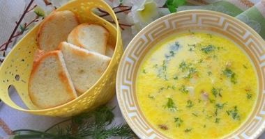Рецепт Сырного супа с копченой курицей