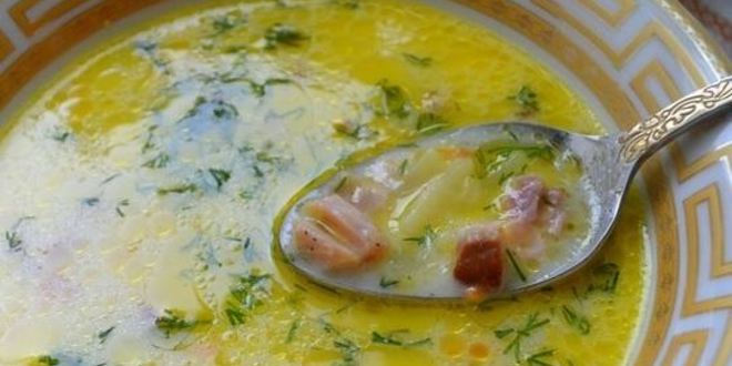 Рецепт сырного супа с копченой курицей