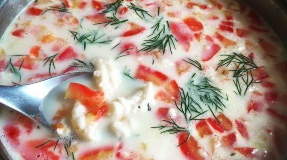 Как приготовить сырный суп с креветками и болгарским перцем