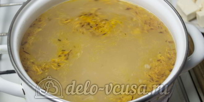 Рецепт сырного супа с куриным филе