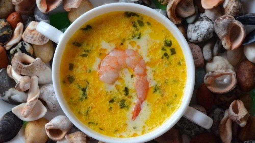 Как приготовить сырный суп с морепродуктами