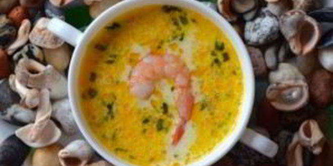 Рецепт сырного супа с морепродуктами