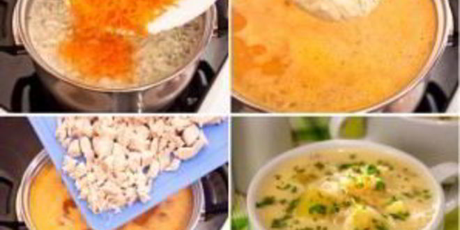 Рецепт сырного супа с рисом