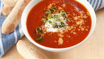 Рецепт Томатного супа с рикоттой и пармезаном