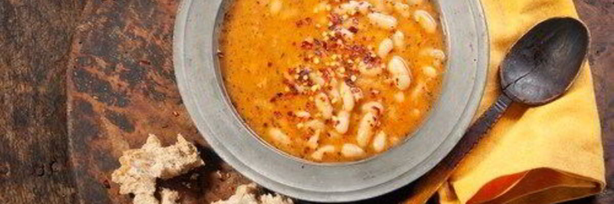 Рецепт Тыквенного супа с фасолью и чили