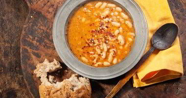 Рецепт Тыквенного супа с фасолью и чили