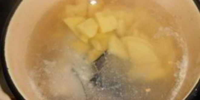 Рецепт ухи из семги с пшеном