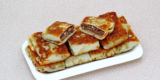 Рецепт блинчиков с куриными желудками и рисом