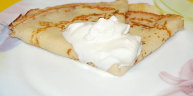 Рецепт блинчиков со сметаной