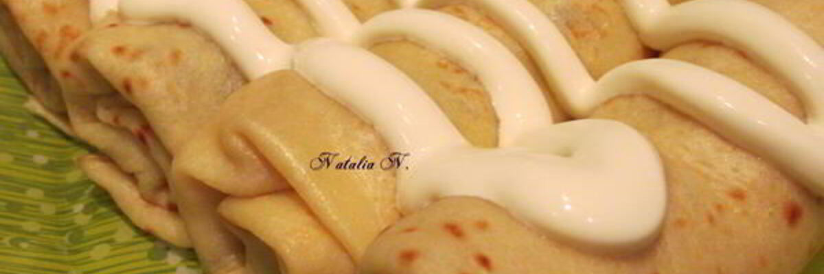 Рецепт Блинов с курицей, грибами и сыром