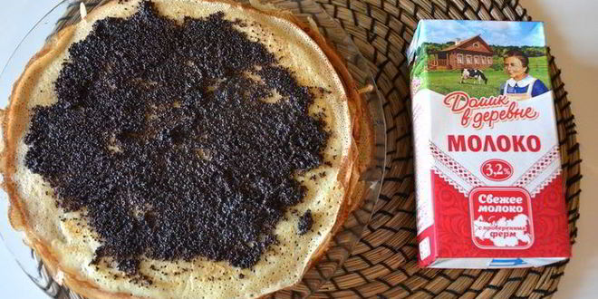 Рецепт блинов с маком
