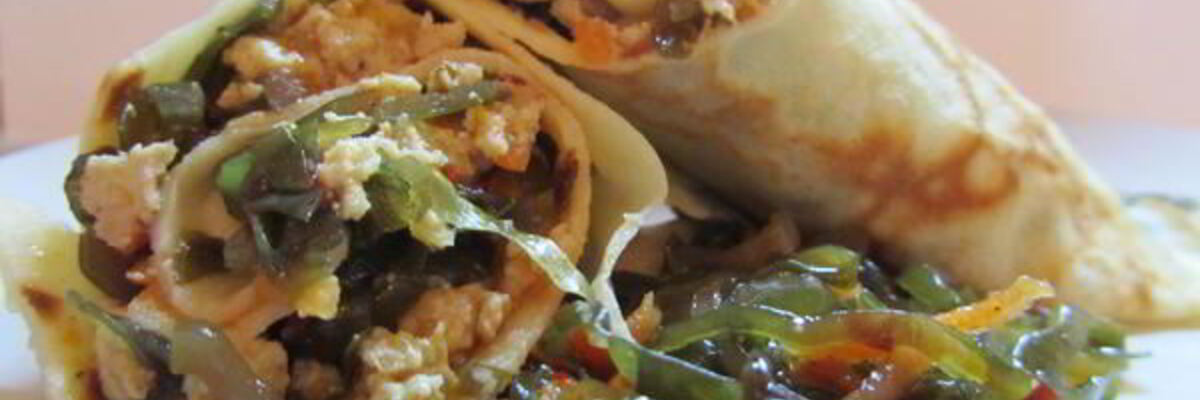 Рецепт Блинов с мясом и морской капустой