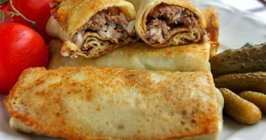 Рецепт Блинов с мясом и рисом