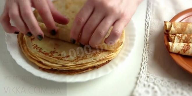 Рецепт тонких блинчиков на молоке ореховые