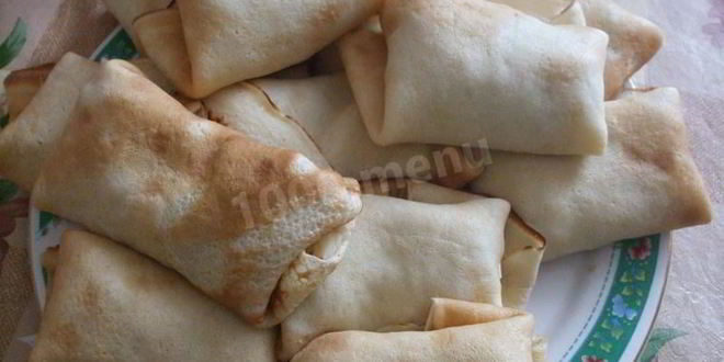 Рецепт тонких блинов с начинкой