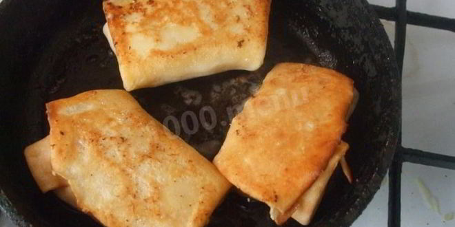 Рецепт тонких блинов с начинкой