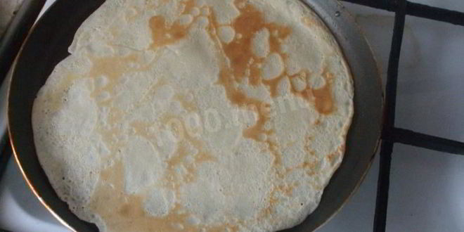 Рецепт тонких блинов с начинкой