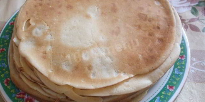 Рецепт тонких блинов с начинкой