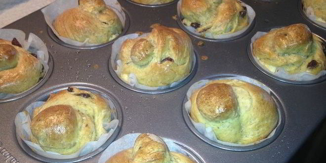 Рецепт ароматных булочек с изюмом