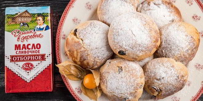 Рецепт сливочных булочек с изюмом