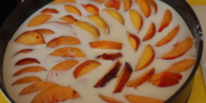 Рецепт чизкейка персики в облаках