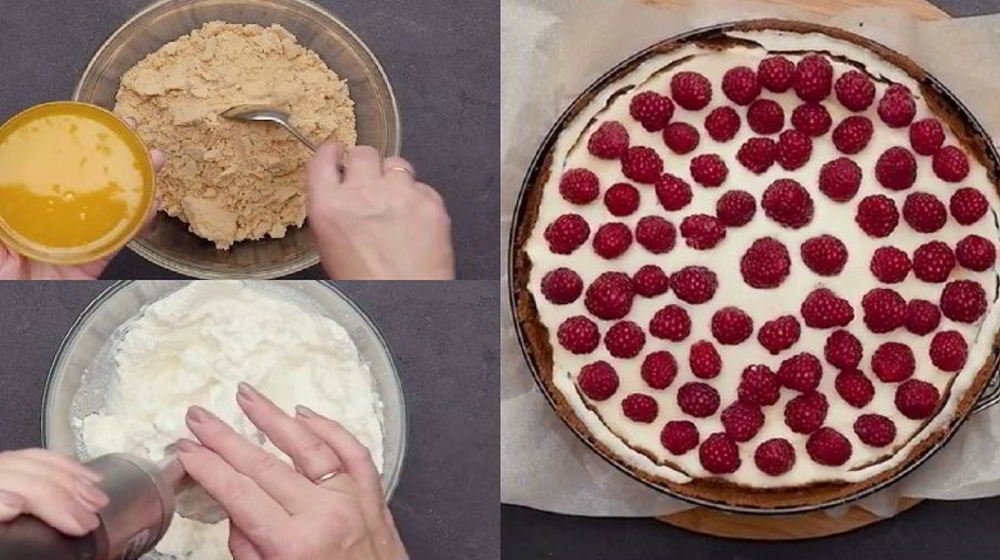 Как приготовить чизкейк с малиной