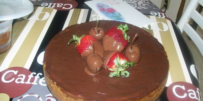 Рецепт чизкейка с шоколадным топпингом