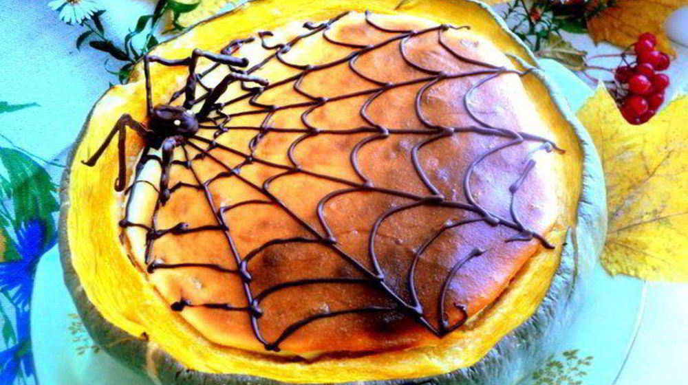 Как приготовить чизкейк в тыкве паутинка