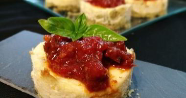 Рецепт Мини-чизкейков с томатным мармеладом