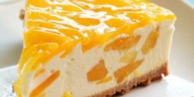 Рецепт персикового чизкейка без выпечки