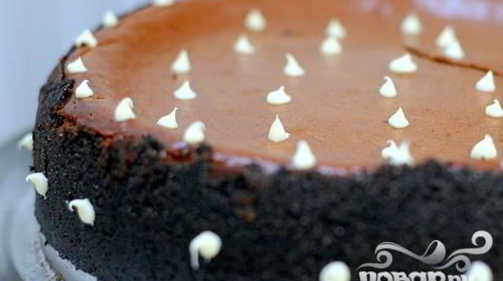 Как приготовить шоколадный чизкейк с карамелью