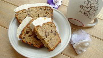 Рецепт Бананового кекса с орехами, шоколадом и творожным кремом