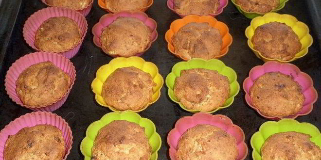 Рецепт гречневых кексов с бананом и курагой