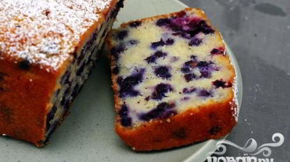 Как приготовить лимонный кекс с черникой