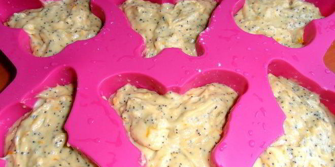 Рецепт макова-цитрусовых кексы бабочки прилетели